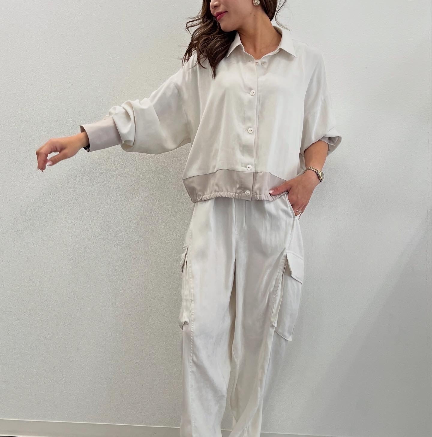 ヴェロフォンナ Re.Verofonna トップス Re.Verofonna（ヴェロフォンナ） ウェーブ フリル カットソー 5259504