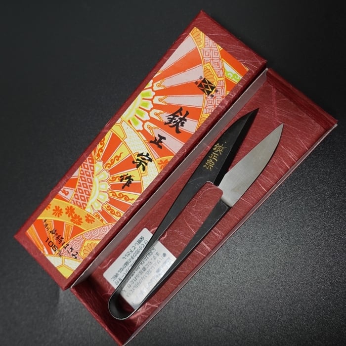 鋏正宗 糸切り 鋏 握り鋏 爪型 ブラック 105mm はさみ 日本製 | KEIJIN