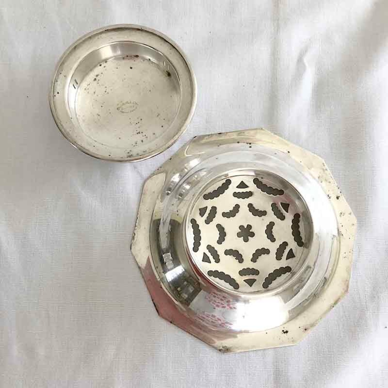 バター型抜き シルバープレート　フランス　カトラリー