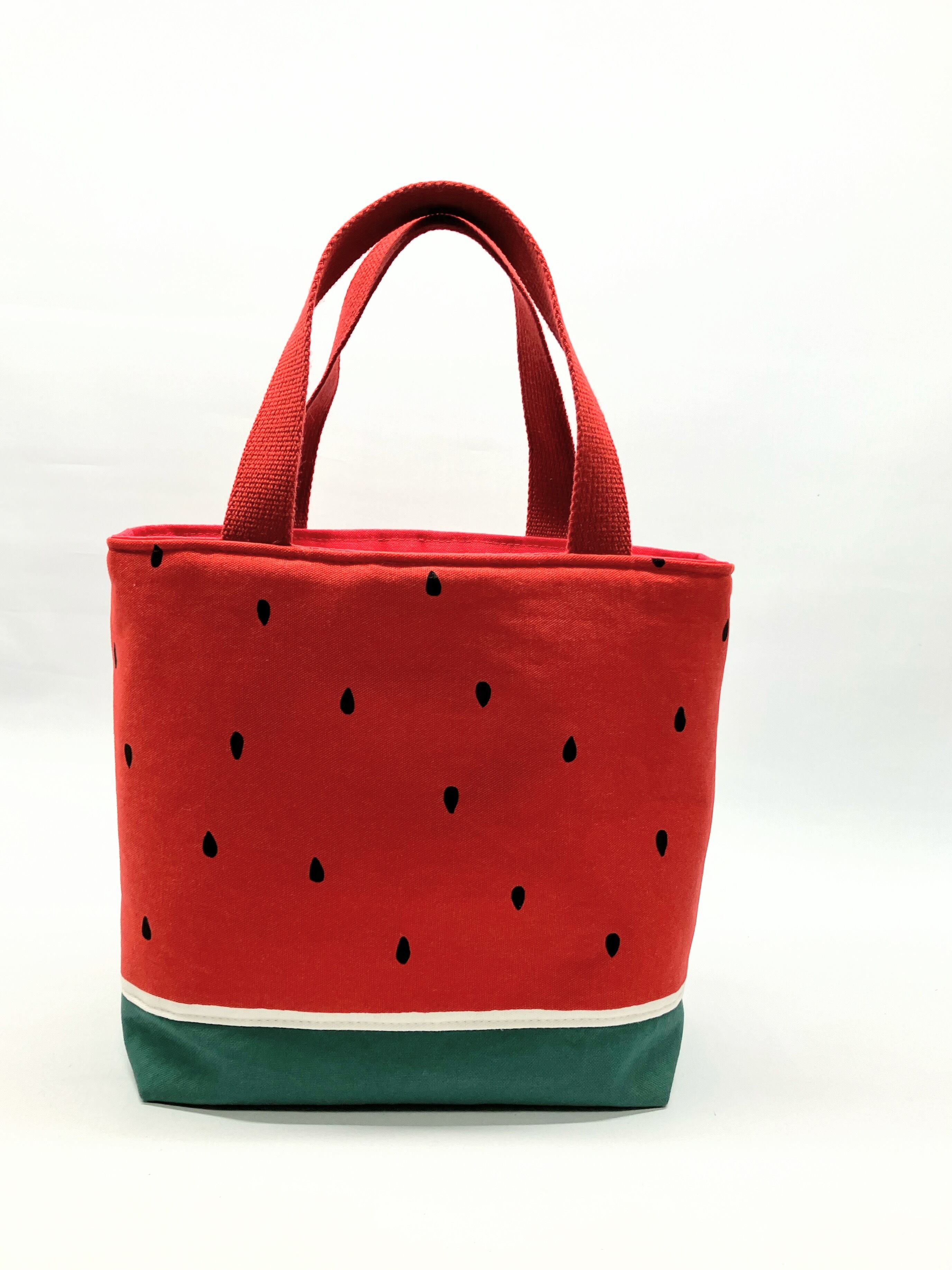 スイカ トートバッグ 帆布｜とりさん工房ーかわいいハンドメイドポーチ