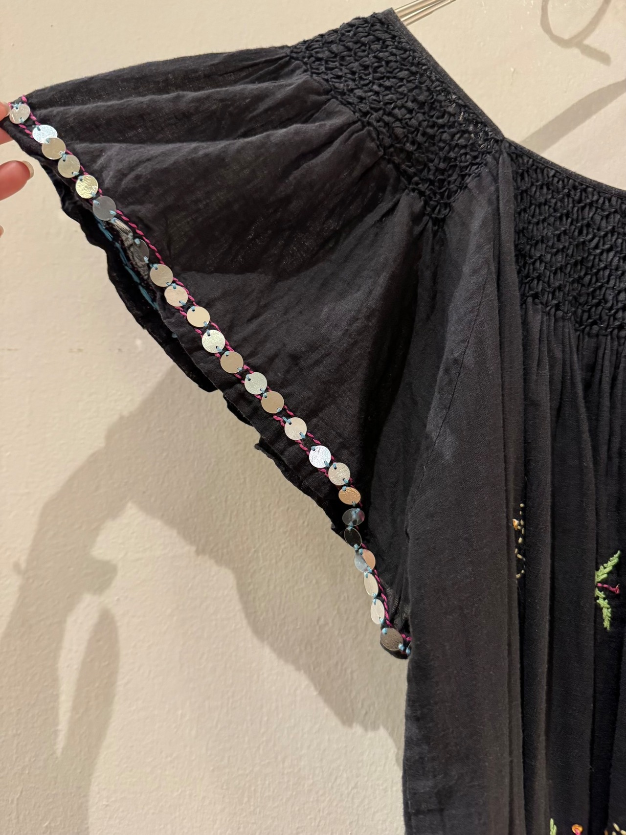 ANTIK BATIK スパンコール刺繍ファイヤーワークスチュニック