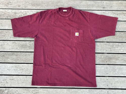 CARHARTT 90s MADE IN USA POCKET TEE BURGUNDY
