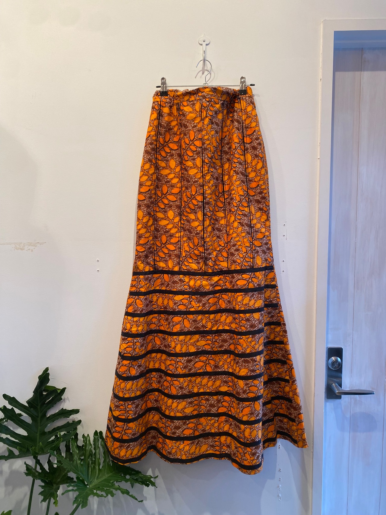 Batik pattern long skirt