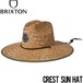 ストローハット 麦わら帽子 BRIXTON ブリクストン CREST SUN HAT 11026 TAN/OLIVE SURPLUS 日本代理店正規品L/XL (60-62cm)