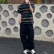 クルーネックボーダーTシャツ A4132