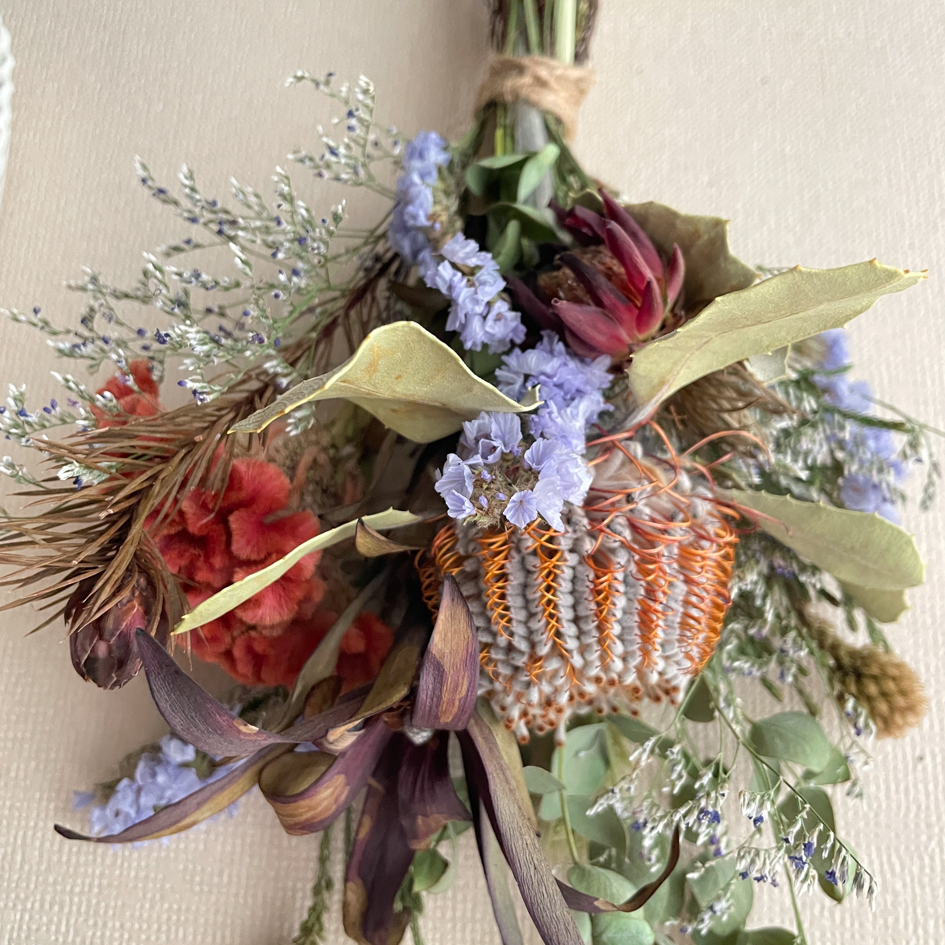 ドライフラワー スワッグ インテリア アンティーク バンクシア