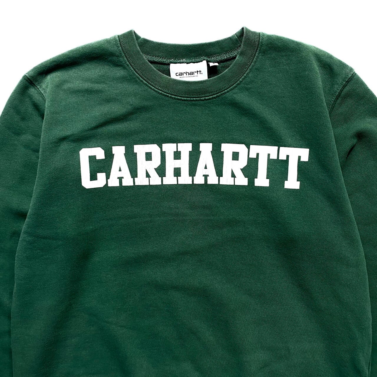 【Mサイズ•ハーフジップ】carhartt WIPカーハート 胸刺繍ロゴ 緑