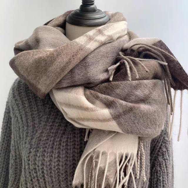 チェック柄ストール（大柄、小柄）　　0504