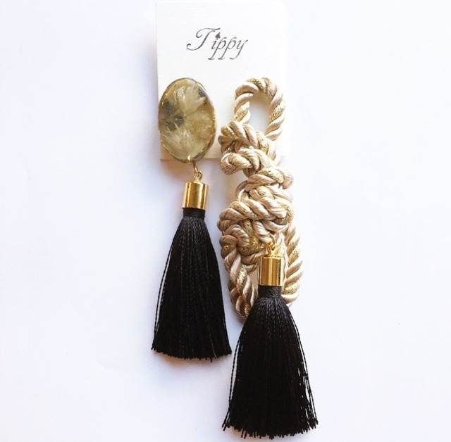 rope tassel pierce / earring