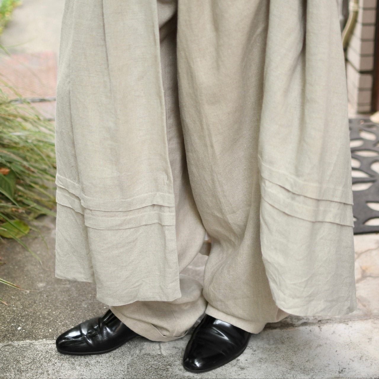 tyrolean linen skirt ivory