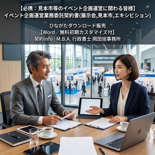 【Word／無料初期カスタマイズ付】イベント企画運営業務委託契約書(展示会,見本市,エキシビション)