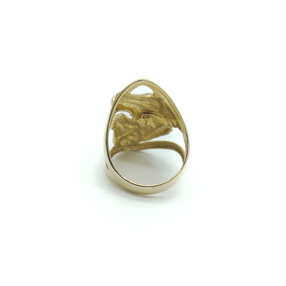 K18 ホース デザインリング 18金 指輪 13号 Y02578