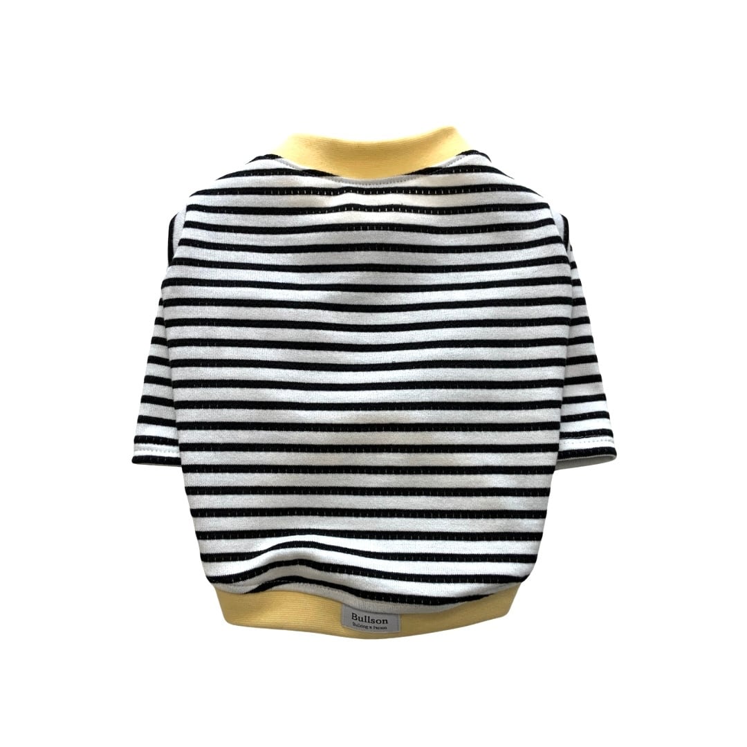 黄色ボーダーにドット Dots hole border Black x Yellow | Bullson