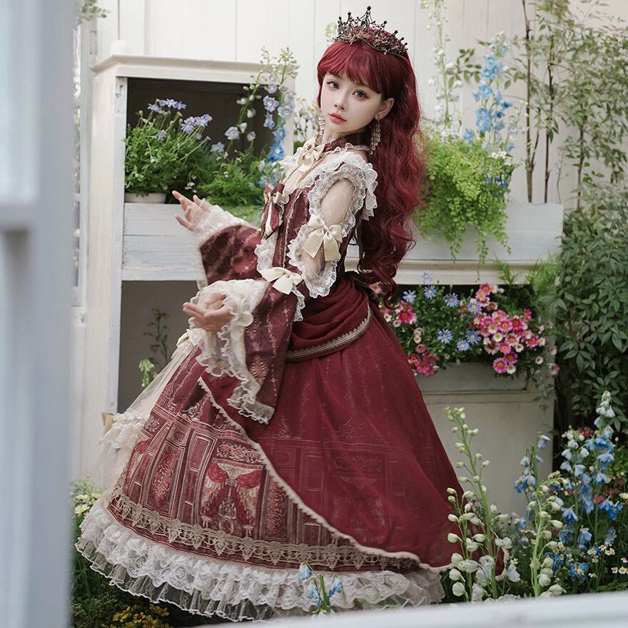 ドレス風ロリータワンピース♡お出かけや女子会、撮影会、お茶会に