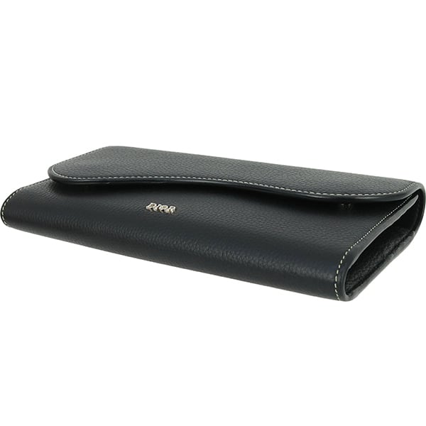 【極美品】DIOR サドル ロングウォレット 長財布 ブラック グレインドカーフ Used DIOR ディオール 長財布 サドル ロングフラップウォレット グレ