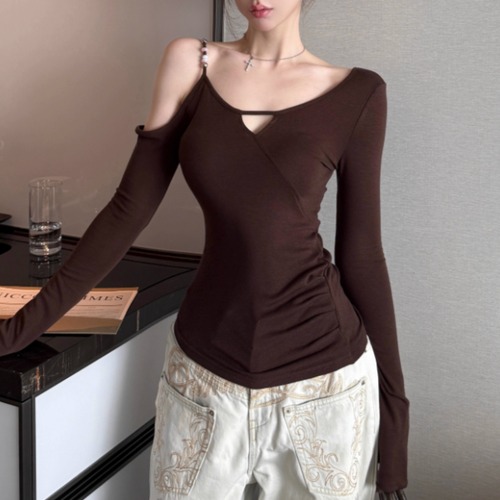 アシメビーズストラップトップス ・12468