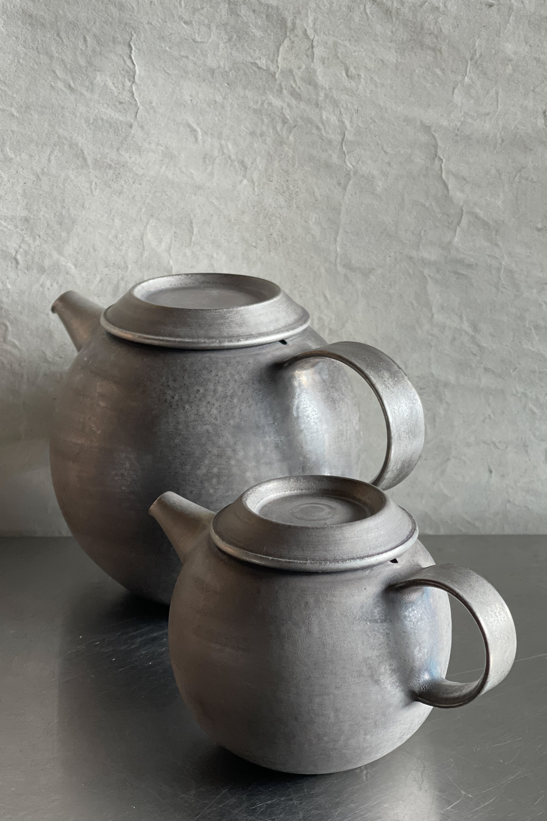 銀彩ピューター ポット・茶壺 服部竜也作品 | web-shop MITATE