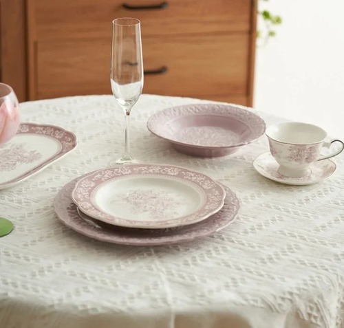 【オーダー品】レトロフラワープリントオーバルプレート　AE1533387