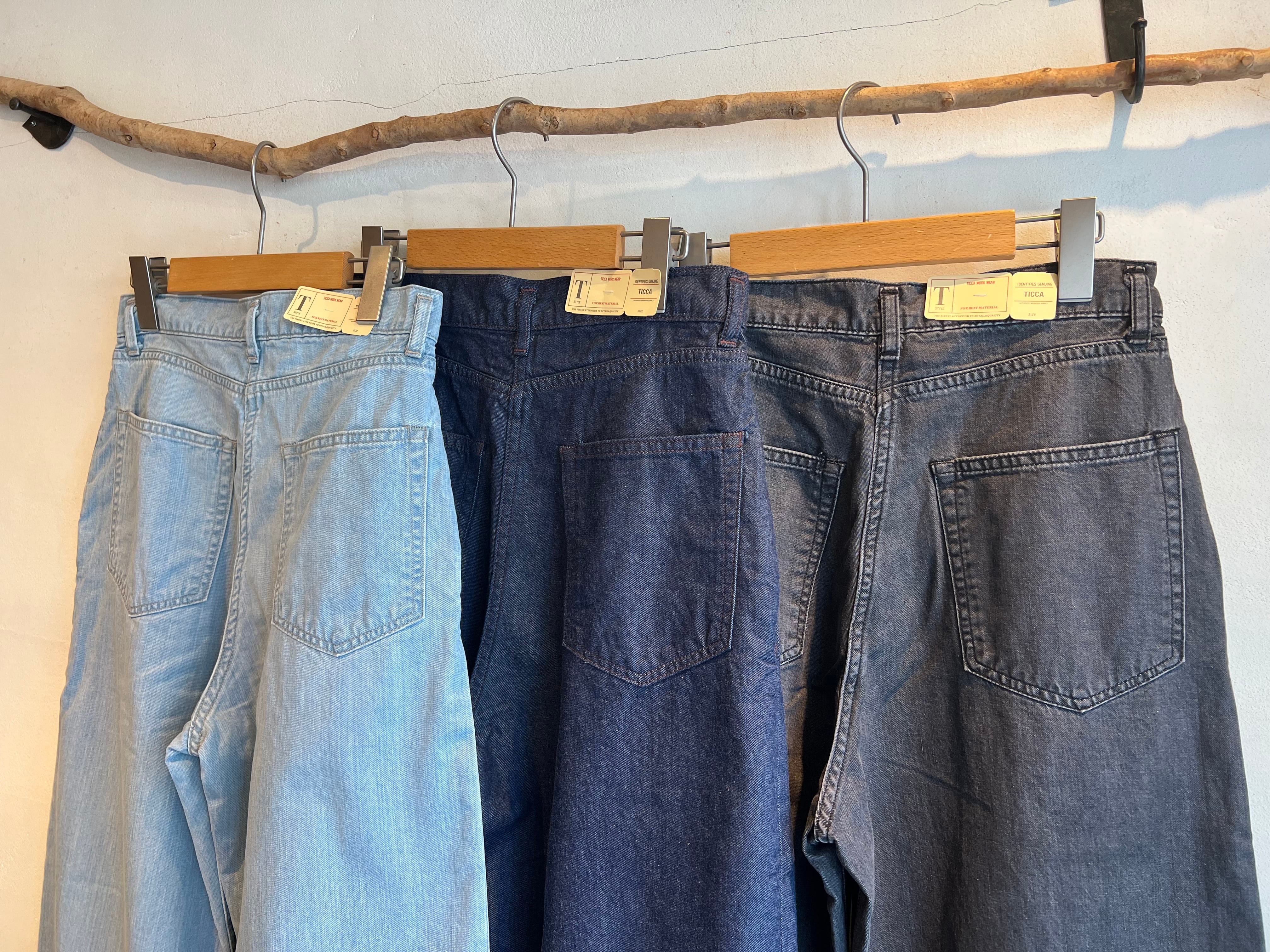 TICCA / ライトデニムタックワイドパンツ | anouk