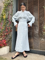 【24SS】Mame Kurogouchi マメクロゴウチ / Floral Pattern Acetate Rayon Jacquard Dress