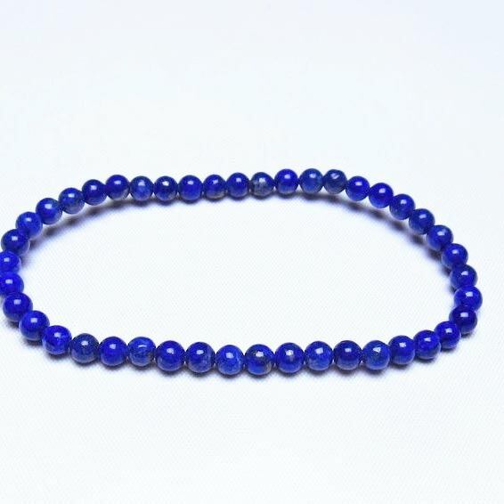 ラピスラズリ ブレスレット 4mm 一点物 メール便可 [M便 1/10] 111-48361