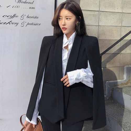 スリットジャケット レディース アウター ジャケット 羽織 ショール マント きれいめ エレガント スタイリッシュ フォーマル お呼ばれ シンプル 無地 ファッション お出かけ おしゃれ 上品 女性