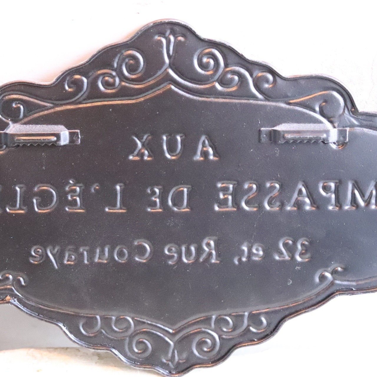 mondimanche ブリキプレート　インパースプレートBL　UN2223｜壁飾り　軽くてオシャレに壁が変わります