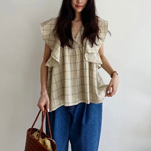 サッカーフリル
チェックシャツ　A1364