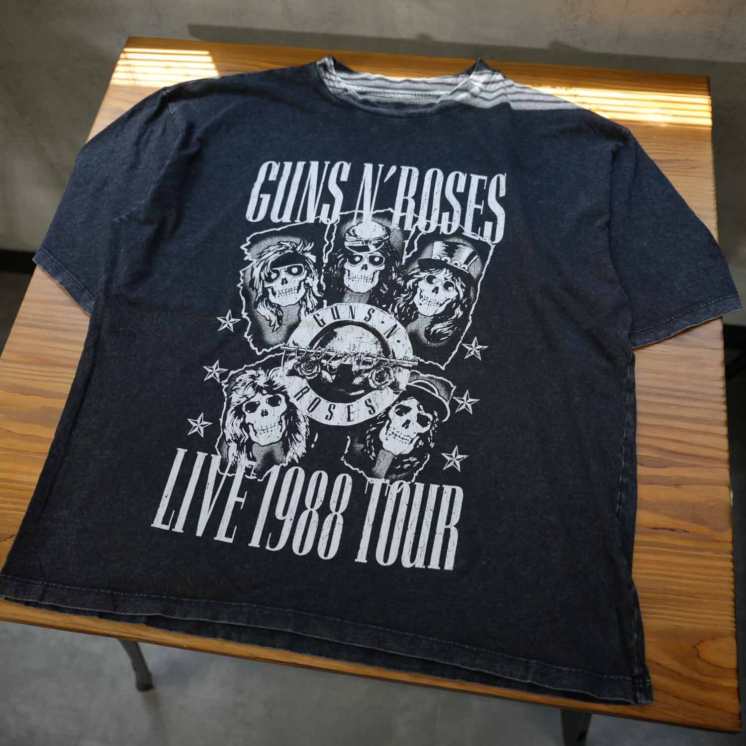 Guns N' Roses LIVE 1988 TOUR バンドTシャツ 2XL ブラック ガンズ