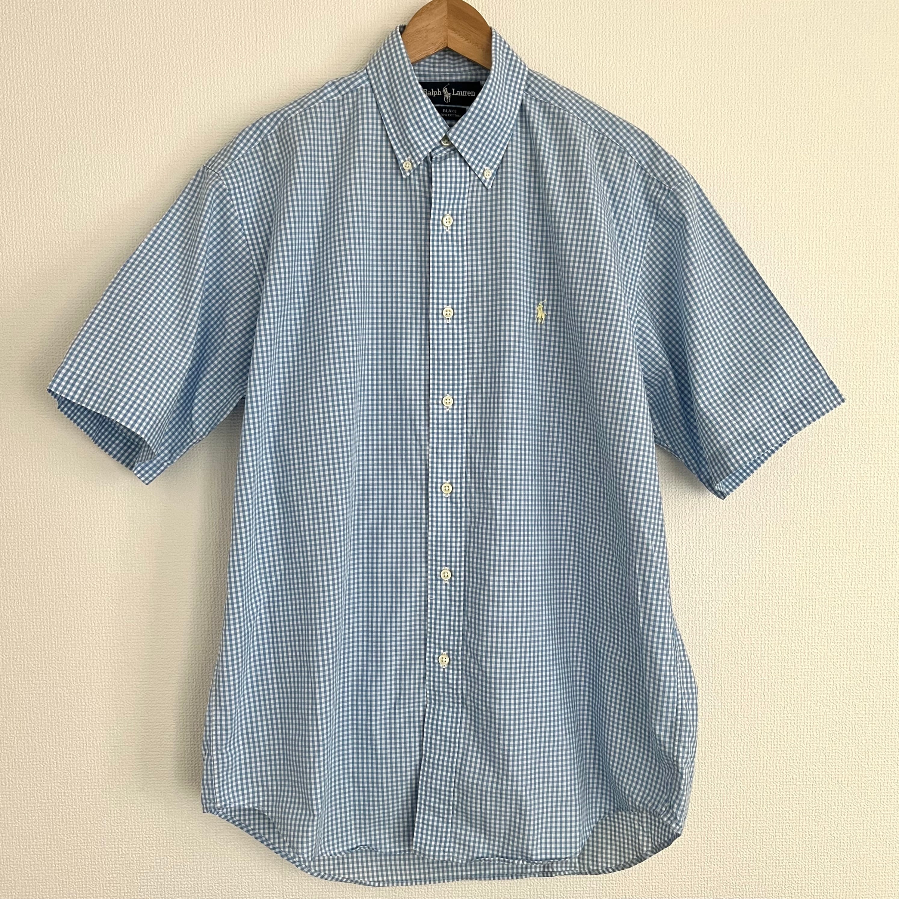 Ralph Lauren ラルフローレンギンガムチェック　リネン 半袖シャツ L Ralph Lauren ラルフローレン ギンガムチェック 半袖 シャツ ラルフ