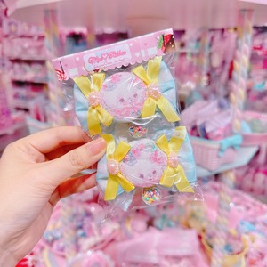 【R14】58-17くるみキャンディリボンツインヘアクリップ