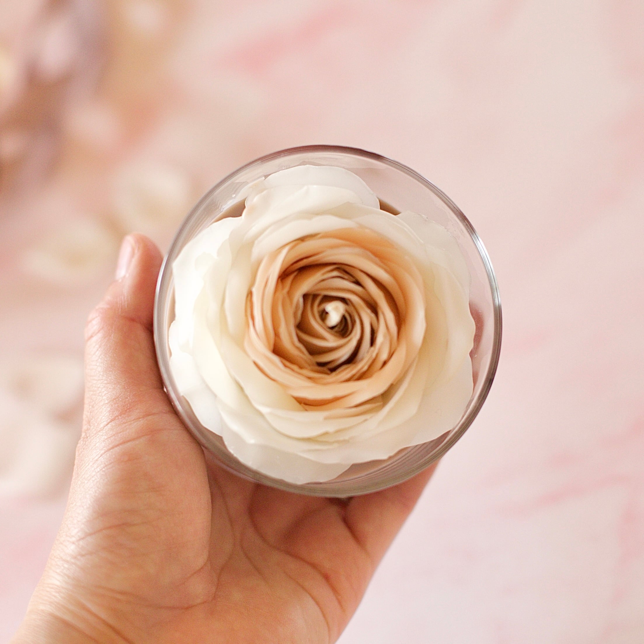 薔薇キャンドル（ホワイトショコラ） | アイナフAinaf｜手作りのお花