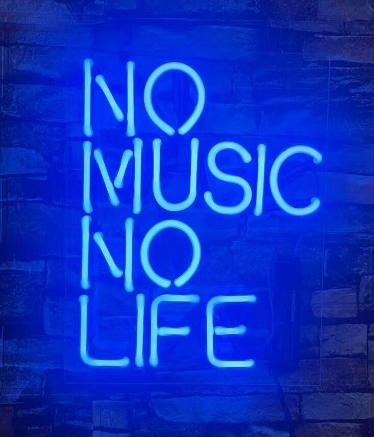 看板 手作り オーダーメイド ネオン管 NO MUSIC NO LIFE ネオンサイン