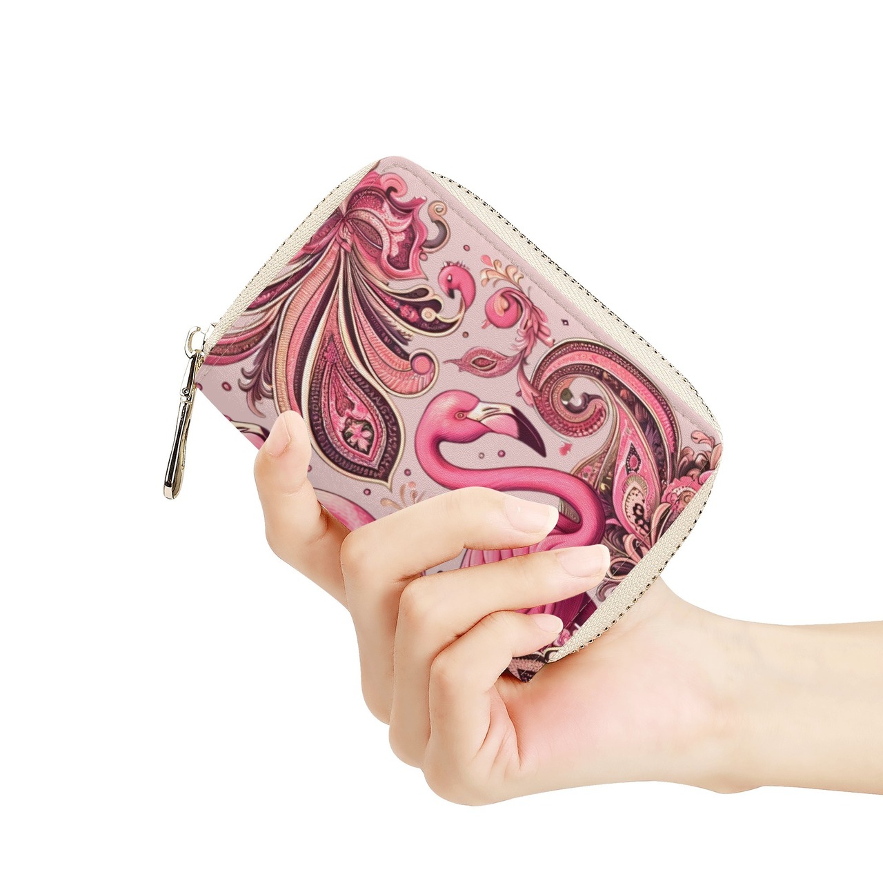 Zipper Card Holder Paisley 4744