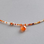 オレンジ色できらめくネックレス！ k14gf カーネリアン ne1227