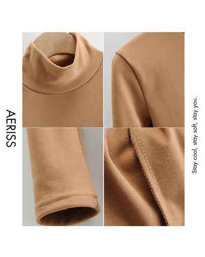 ハイネックストレッチロングワンピース 5color A0745