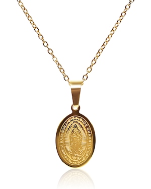 Maria coin necklace gold stainless steel