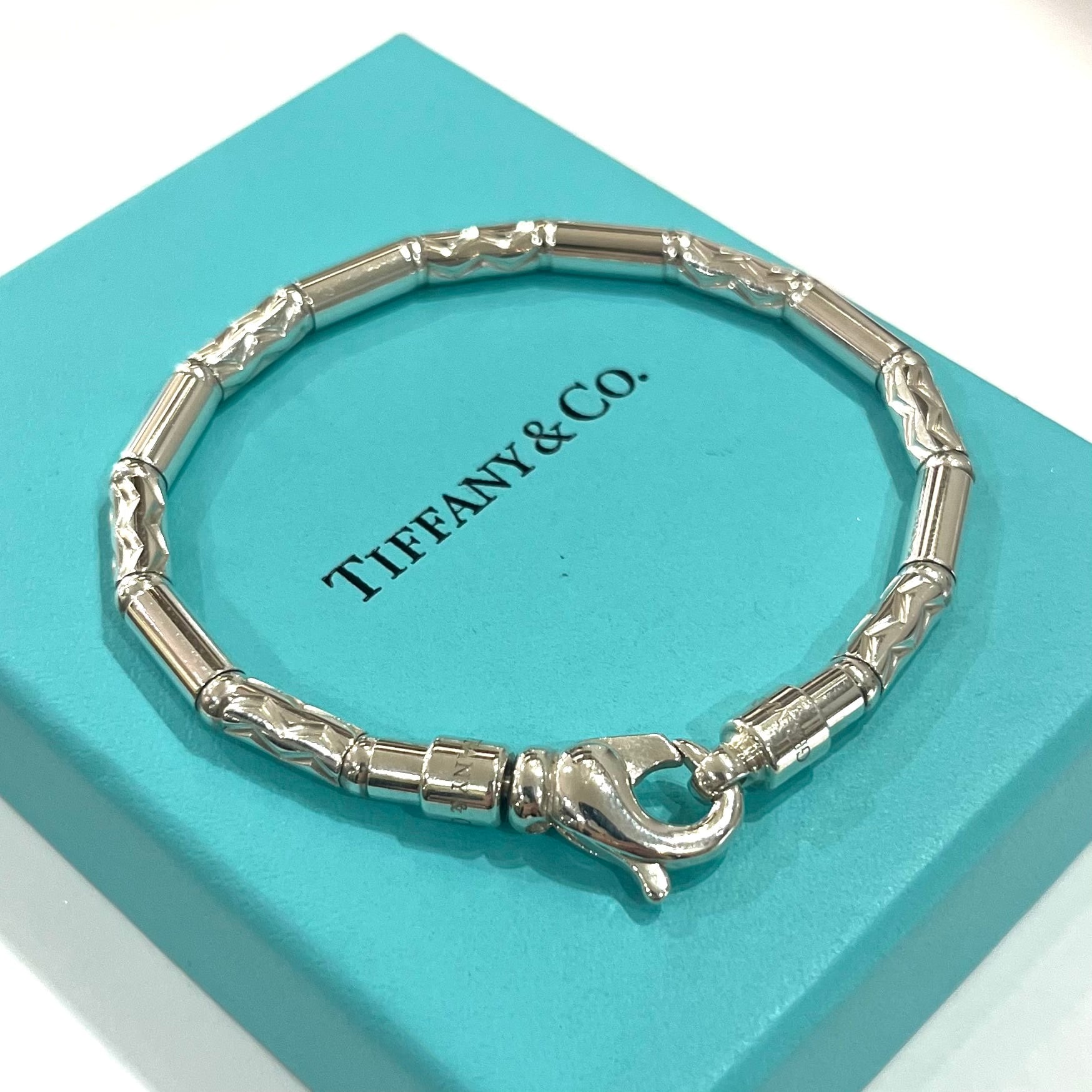 TIFFANY&CO.】1952 レア German Zig Zagブレスレット 18.5cm／シルバー