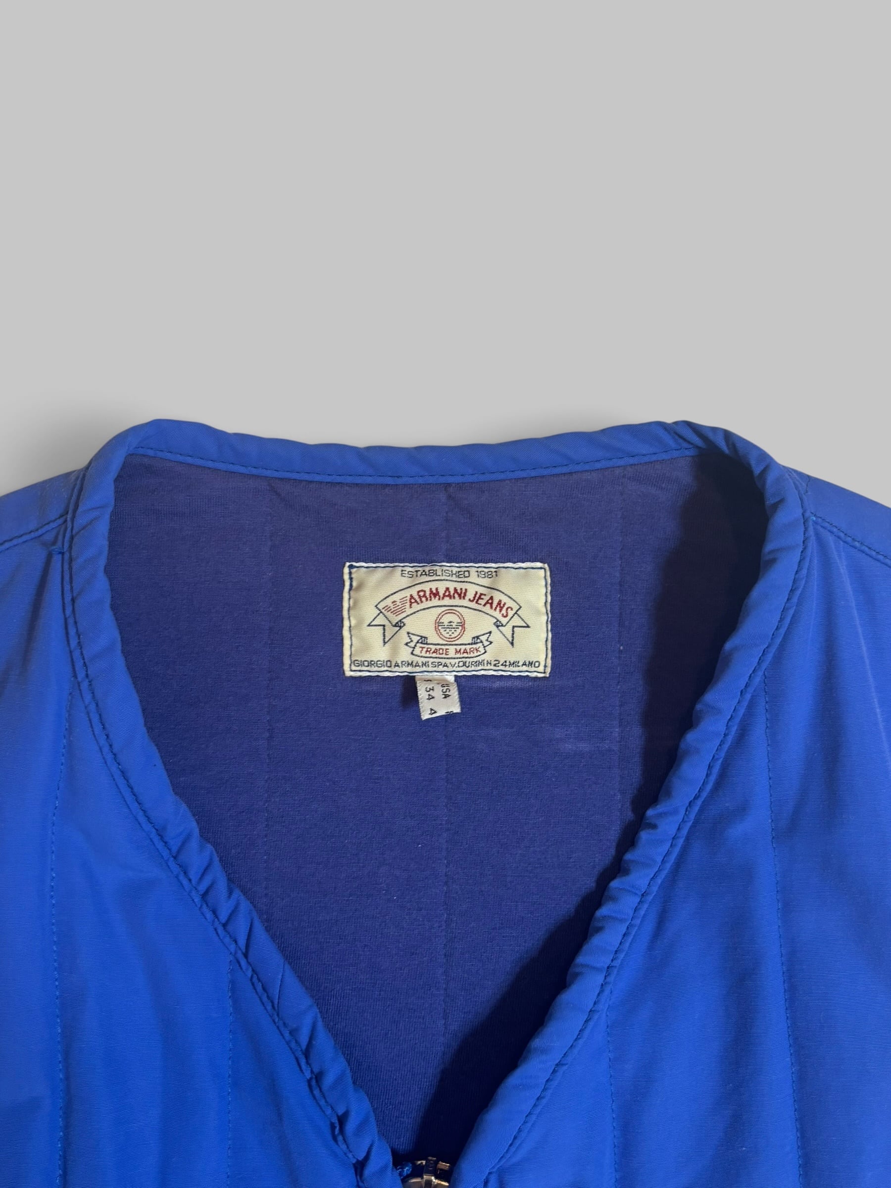 1990's armani jean padded vest | Eazy Breezy