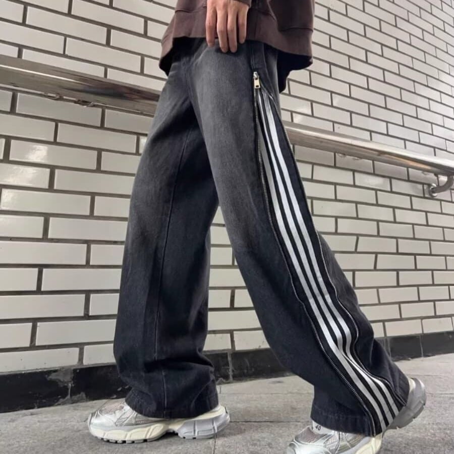 メンズデニムパンツ サイドジッパーデニムパンツbt1167【韓国メンズファッション】 | Bite(バイト) | 韓国メンズストリートファッション通販サイト