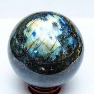 ラブラドライト 丸玉 72mm スフィア 一点物 151-9188