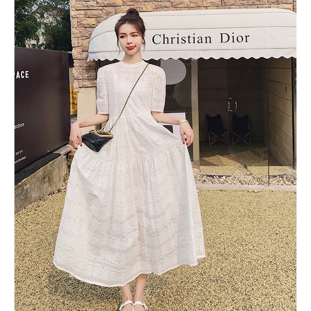 【美品】Christian Dior ボーダーワンピース 半袖 膝丈loddy