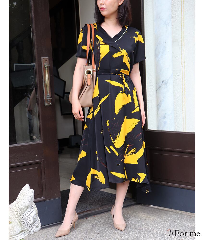 【新作入荷】ゴージャスペイント柄ワンピース_e0082204015