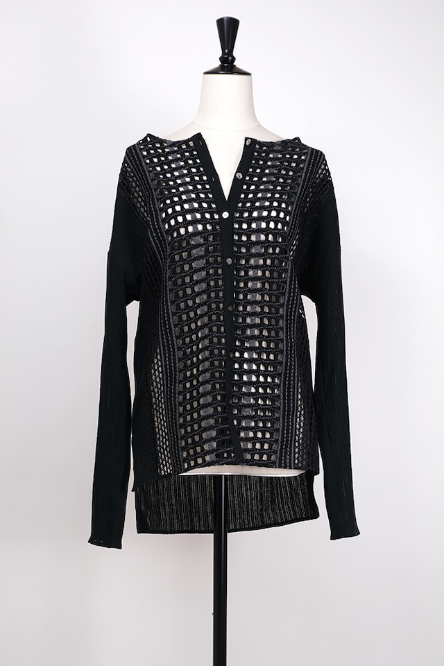 O-01 Lace Cardigan[BLACK]