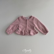 エリーモリー / ELLY MOLLY / 雪の結晶アンゴラフリルカーディガン / 韓国子供服 / ジュニア / 26winter〖取寄〗*13~15号*