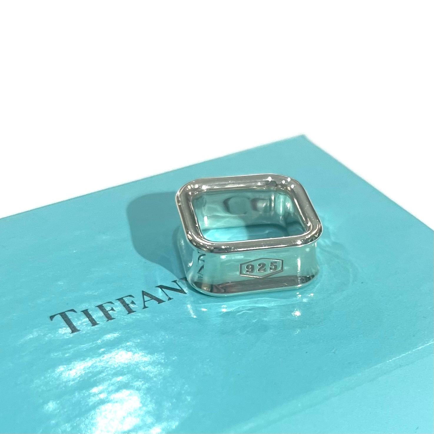 TIFFANY&CO.】【約4-5号 】2476 希少1837 スクエアリング／シルバー925