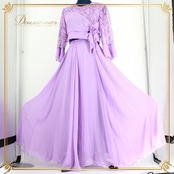 【美品 社交ダンス衣装】上下セット レッスンウェア パーティー A vivare Mサイズ 紫 パープル 花柄 レース フェミニン 派手