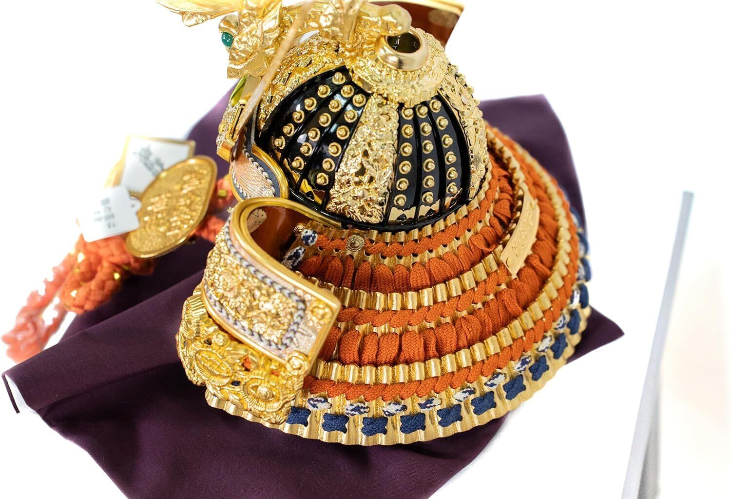 五月人形 兜 純金箔厚金万葉兜18号 コンパクト 兜飾り 端午の節句