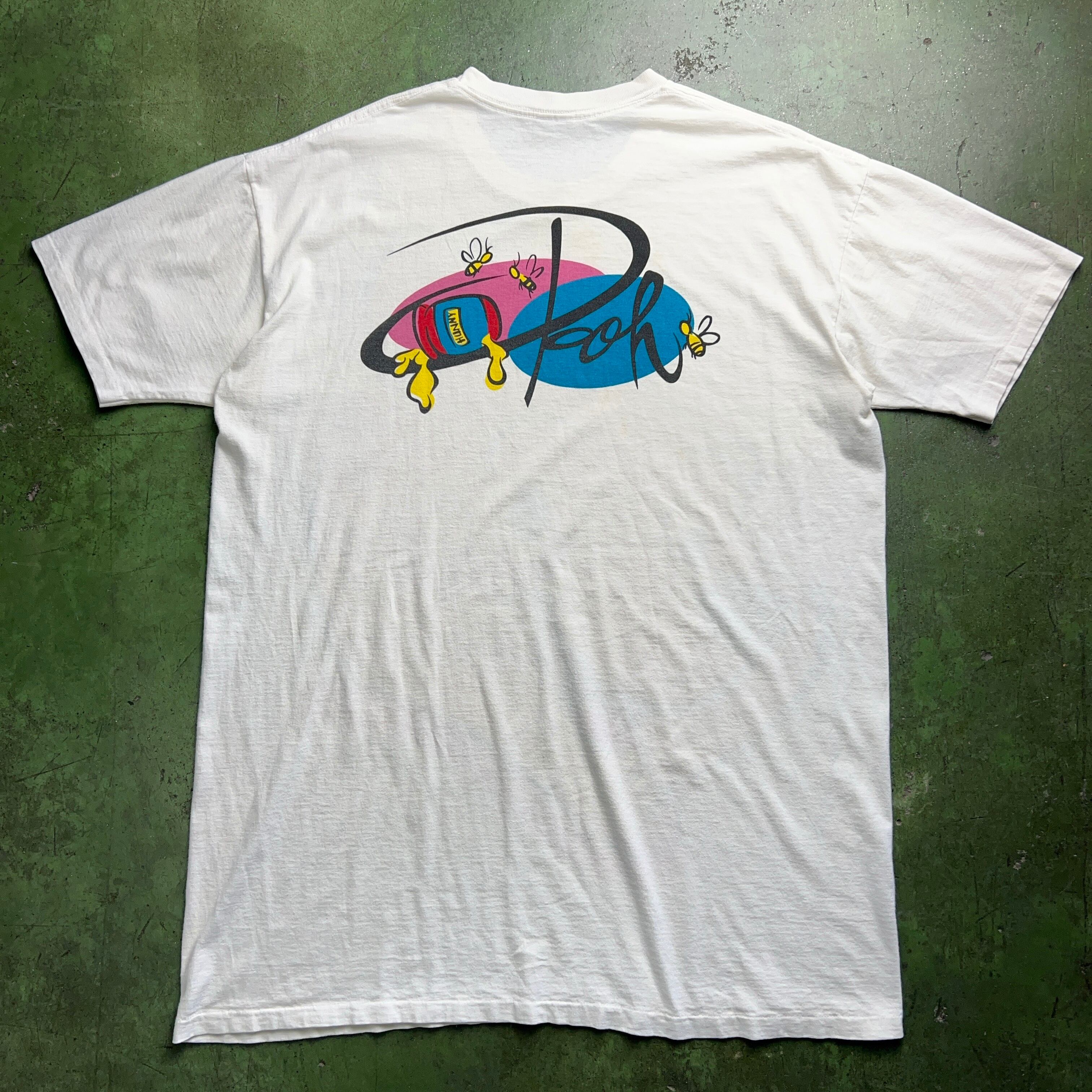 90's Big Pooh Tshirt 90年代 ディズニー プーさん Tシャツ 白T 90's Big Pooh Tshirt 90年代 ディズニー プーさん Tシャツ 白T