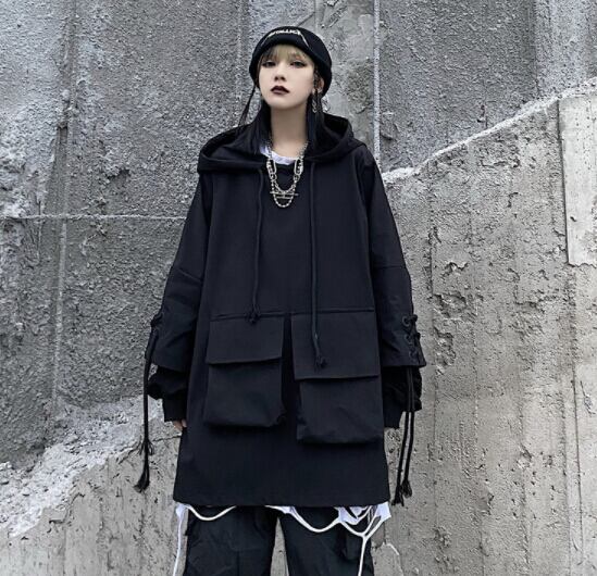 春秋新作 レディース トップス 暗黒系トレーナー スウェット パーカー アウター